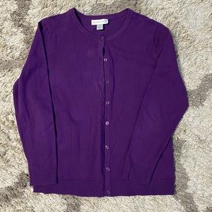 Christopher & Banks Purple Cardigan Size M
